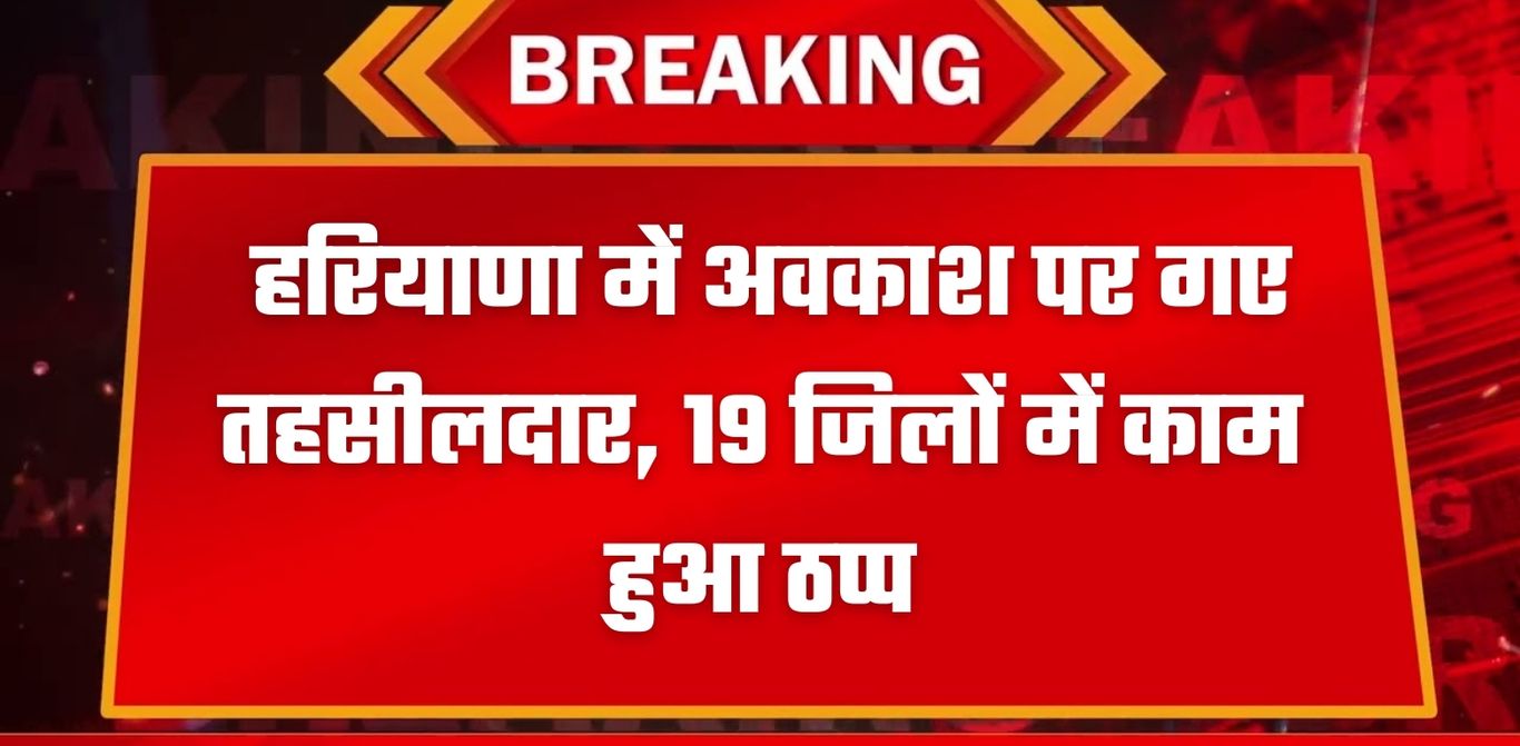 हरियाणा में अवकाश पर गए तहसीलदार, 19 जिलों में काम हुआ ठप्प