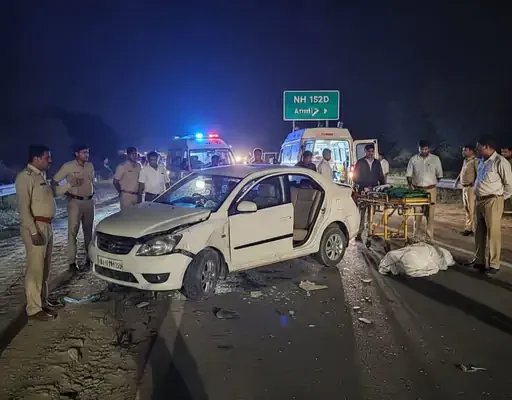 Mahendragarh NH 152D road accident near Buchawas village car crash killed three people