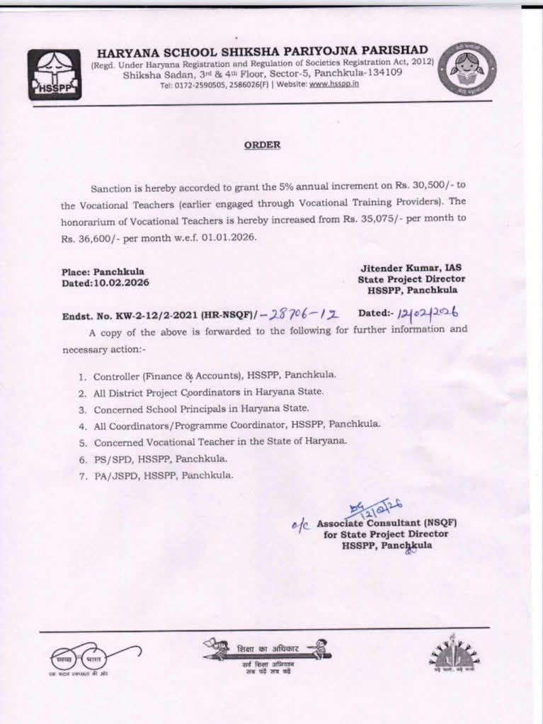 Haryana Teacher: हरियाणा में टीचर्स के लिए बड़ी खुशखबरी, सैलरी में बंपर बढ़ोतरी, आदेश जारी 6 634165138 3932261063584657 978450576072268350 n