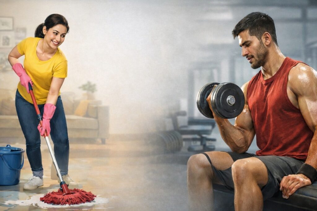 Fitness tips hindi: जिम जाने से भी ज़्यादा असरदार है घर का काम!” नई रिसर्च ने खोली फिटनेस की असली सच्चाई 6 EXCERSIZE
