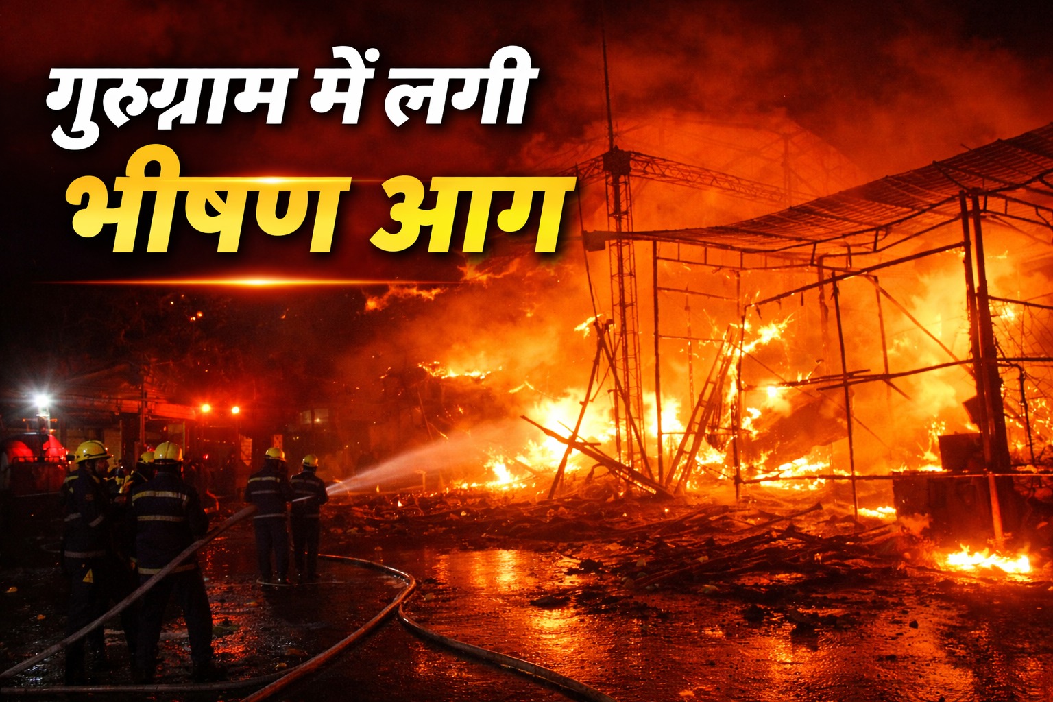 Gurugram में लगी आग