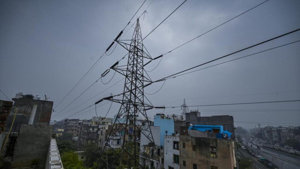 High tension wires above residential houses in Gan 1734974682119