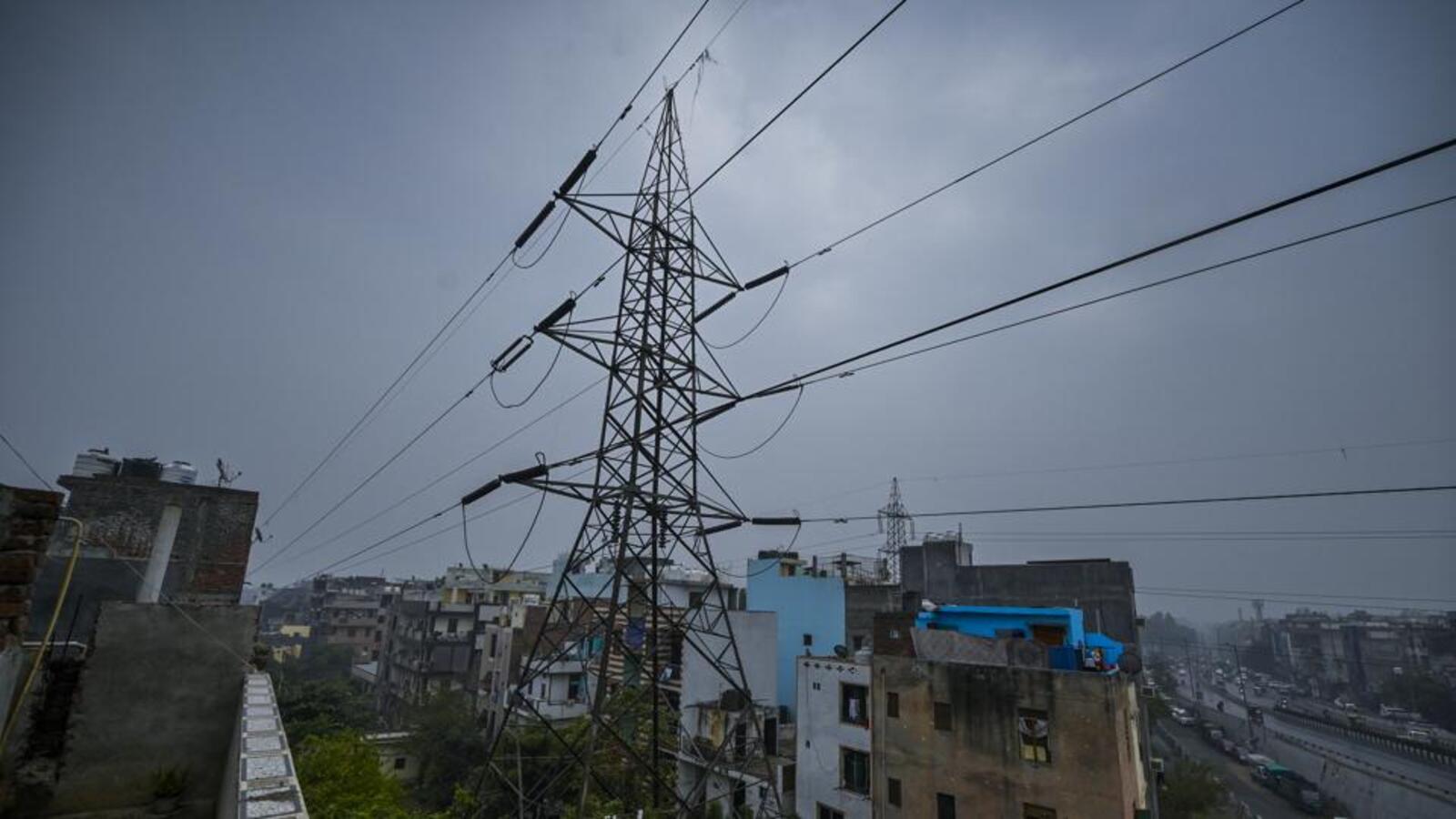 High tension wires above residential houses in Gan 1734974682119
