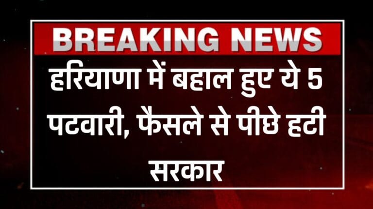 हरियाणा में पटवारी आंदोलन खत्म: सरकार ने 6 में से 5 पटवारियों को किया बहाल